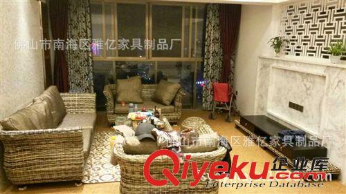 大連藤家具  藤沙發(fā)  客廳沙發(fā)5件套 印尼藤編織 廠家批發(fā)原始圖片2
