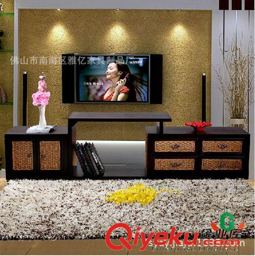 ?？谔偌揖?客廳家具 客廳電視柜 酒柜 簡約風格 印尼藤材料原始圖片2