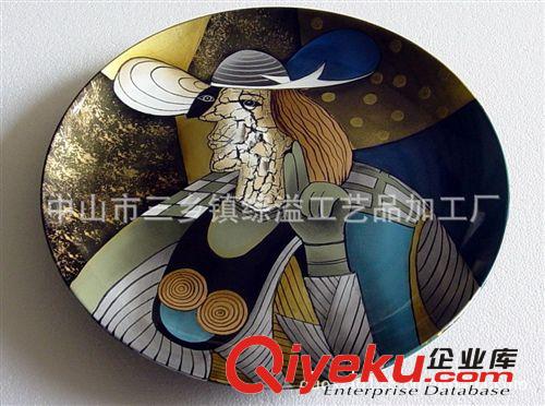 陶瓷 花瓶 工藝陶瓷 全手工漆畫陶瓷 工藝瓷碟 工藝圓碟 擺飾陶瓷原始圖片3