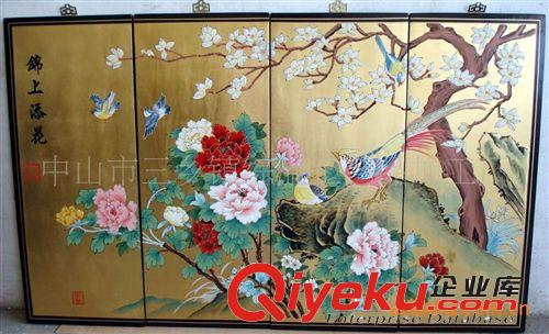 木制屏風 漆畫屏風 中式屏風  客廳屏風 折疊屏風 酒店餐廳隔斷原始圖片2