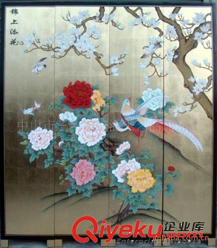 木制屏風 漆畫屏風 中式屏風  客廳屏風 折疊屏風 酒店餐廳隔斷原始圖片3