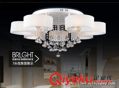 現代簡約創意客廳燈大廳LED吸頂燈遙控臥室燈水晶燈飾燈具批發原始圖片2