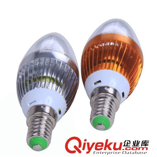 LED蜡烛灯泡泡 E14螺口拉尾球泡 3w 5w尖泡 水晶灯专用