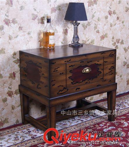 廠家直銷(xiāo) 美式現(xiàn)代簡(jiǎn)約床頭柜 收納柜 矮柜 床邊柜  美式抽屜柜原始圖片2