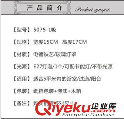 廠家供應(yīng)批發(fā)吊燈 吸項燈 壁燈 家居照明 臥室燈飾 006-1W原始圖片3