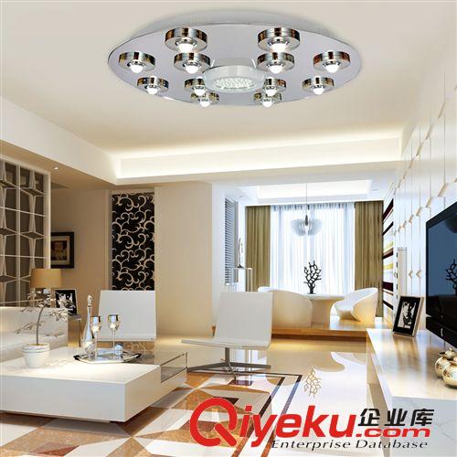 大型現代吸頂燈圓形led客廳燈展廳會議室燈具節能led水晶燈飾原始圖片2