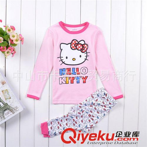 hello kitty小貓女童兒童睡衣全棉套裝 babygap家居服童套裝批發(fā)原始圖片2