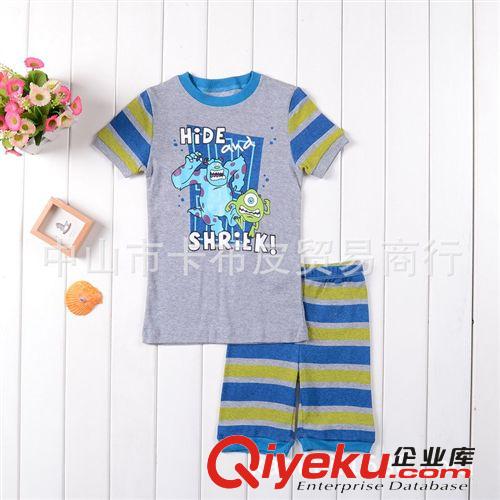 歐美熱賣卡通全棉現(xiàn)貨批發(fā)/babygap家居服夏季短袖家居套裝批發(fā)原始圖片2