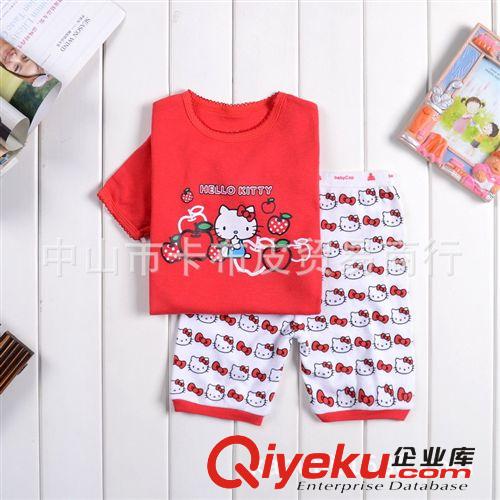 hellokitty貓女童可愛童短袖套裝/中小童babygap全棉家居服外貿(mào)