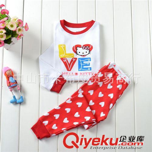 hellokitty貓女童可愛童短袖套裝/中小童babygap全棉家居服外貿(mào)