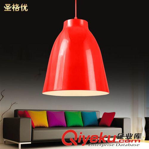 北歐宜家鋁罩吊燈 專業(yè)出口歐洲高光鋁材吊線燈 餐廳工程燈具原始圖片3