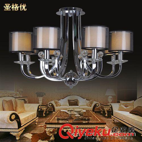 現(xiàn)代簡(jiǎn)約吸頂燈 客廳餐廳臥室燈 鐵藝水晶燈具原始圖片2