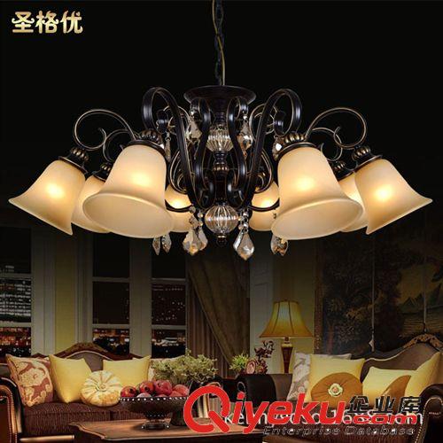 簡(jiǎn)約復(fù)古客廳吊燈吸頂燈簡(jiǎn)歐燈具臥室餐廳燈飾商品房矮戶(hù)型必備原始圖片2