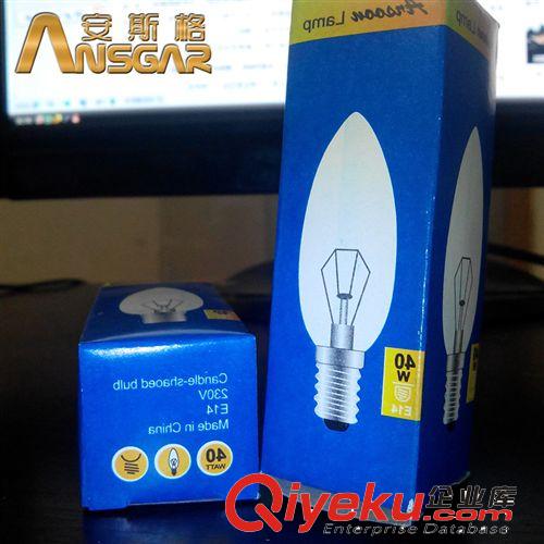 供应E14透明尖泡批发普通灯泡光源40W钨丝光源 60W