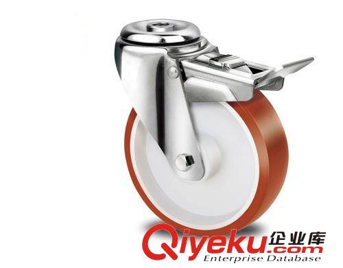 中山家興 廠家直銷工業(yè)白PP包PU萬向 腳輪
