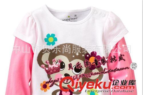 長期供應童裝批發 外貿童裝熱銷秋冬純棉舒適 中小童長袖女童T恤原始圖片2