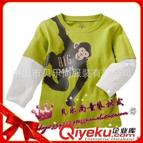 新款品牌童裝批發(fā) 熱銷jumping beans秋季純棉卡通圓領(lǐng)兒童T恤