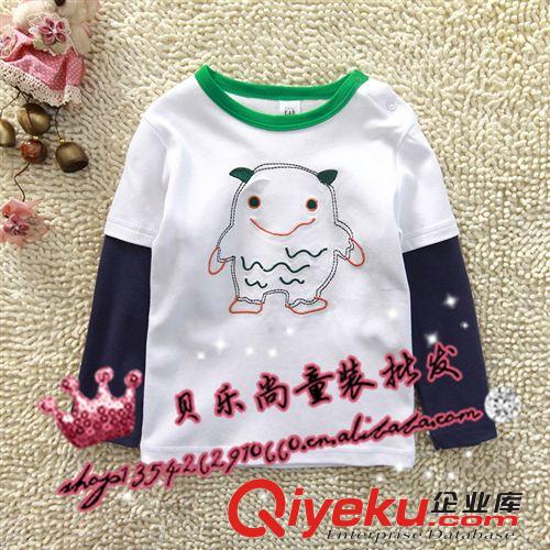 新款品牌童裝批發 熱銷jumping beans秋季純棉卡通圓領兒童T恤