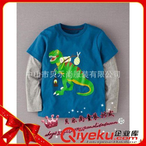 新款品牌童裝批發(fā) 熱銷jumping beans秋季純棉卡通圓領(lǐng)兒童T恤
