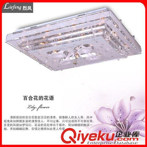 廠家直銷精美LC032水晶吸頂 貼片LED百合花長方形吸頂燈 家居吸頂原始圖片2