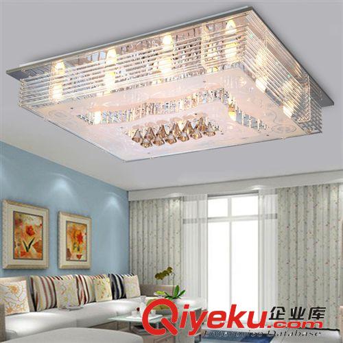 工廠燈具批發 新品裝飾水晶節能吸頂燈 LC008跑馬長方形led客廳燈原始圖片2