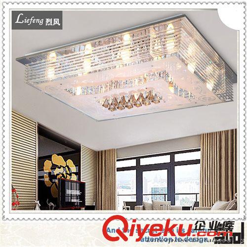 工廠燈具批發 新品裝飾水晶節能吸頂燈 LC008跑馬長方形led客廳燈