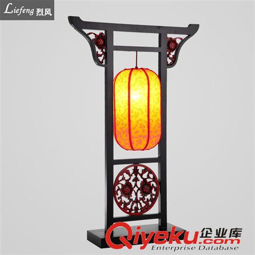 【精品】烈風中式古典大紅燈籠工程落地燈 手工木藝雕刻燈飾L004原始圖片2