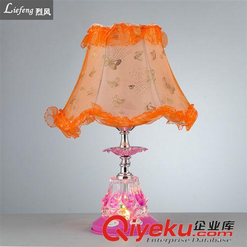 歐式臺燈批發(fā)床頭燈書房臥室燈結(jié)婚溫馨浪漫布藝燈具燈飾LHT008