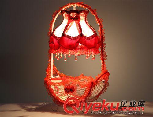 紅色花臺燈批發(fā)床頭燈書房臥室燈結(jié)婚溫馨浪漫布藝燈具燈飾LHT021原始圖片2
