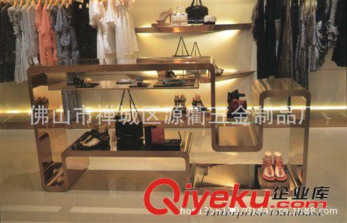 高級賣場產品展示架 不銹鋼柜臺  玫瑰金不銹鋼展架