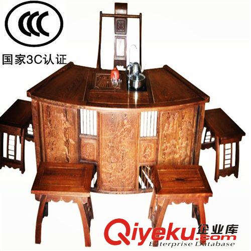 供應(yīng)多功能扇形茶臺 非洲進口雞翅木組合茶臺 gd茶具 送茶具