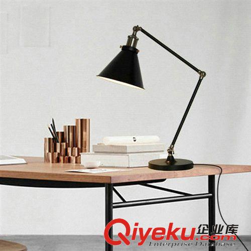 復(fù)古工業(yè)簡(jiǎn)約臺(tái)燈 歐式藝術(shù)裝飾燈具 酒店展廳燈飾客廳餐廳燈具