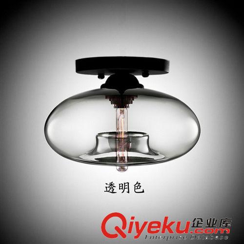現(xiàn)代藝術(shù)時尚玻璃吸頂燈 創(chuàng)意吧臺過道陽臺燈燈飾燈具 小臥書房燈原始圖片3