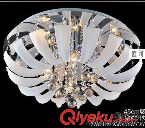 批發 圓形LED水晶吸頂燈 客廳水晶燈 客廳燈餐廳燈具燈飾 tj原始圖片2