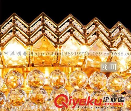 供應水晶燈 金色圓形客廳吸頂燈客廳燈 LED餐廳燈 水晶吸頂燈原始圖片3