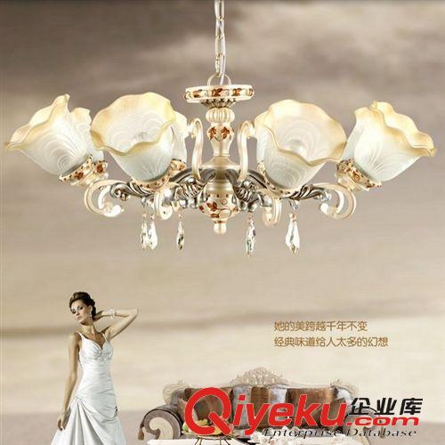 歐可照明 奢華八頭歐式花朵吊燈 餐廳客廳臥室飯廳燈飾燈具606-8f原始圖片2