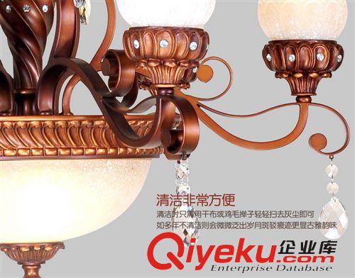 歐可照明 奢華復(fù)古歐式6頭鐵藝吊燈 客廳吊燈餐廳吊燈飯廳燈飾原始圖片2