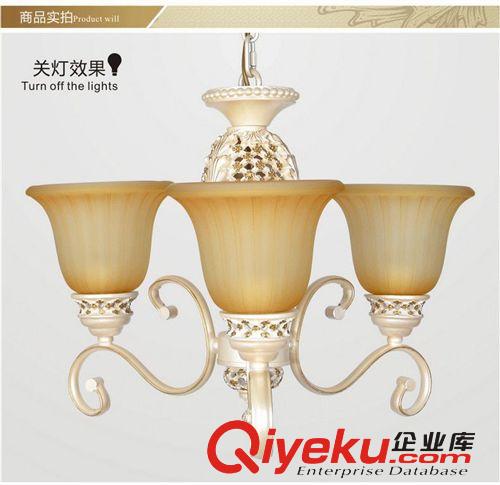 歐可照明 奢華三頭歐式吊燈 餐廳吊燈過(guò)道客廳燈 燈具 603-3H原始圖片3