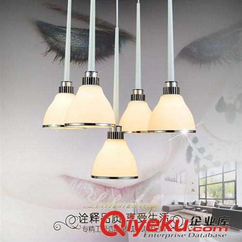 歐可照明 四頭LED茶色水晶吊燈 餐廳飯廳裝修必備 吸頂燈