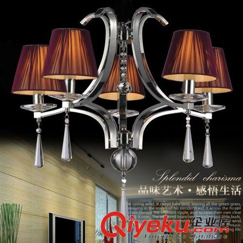原廠供應 水晶布藝燈罩吊燈 餐廳吊燈 鐵藝客廳燈 客廳吊燈水晶燈