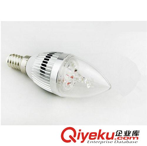 水晶吸頂燈專用大功率燈泡 LED尖泡3W E14蠟燭燈泡 節能燈泡光源原始圖片3