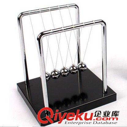 中號木底座/不銹鋼支架牛頓擺球撞球 木頭底座牛頓平衡擺球擺件原始圖片2