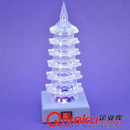 七彩燈塔帶底座工藝禮品 熱賣學七彩光禮品 圣誕節(jié)日禮物促銷批發(fā)