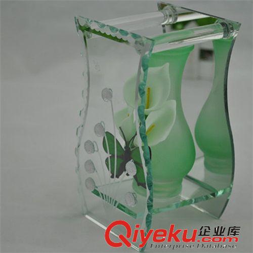 時尚彩色水晶玻璃花瓶 簡約創(chuàng)意居家擺件 桌面裝飾插花瓶義烏批發(fā)原始圖片2