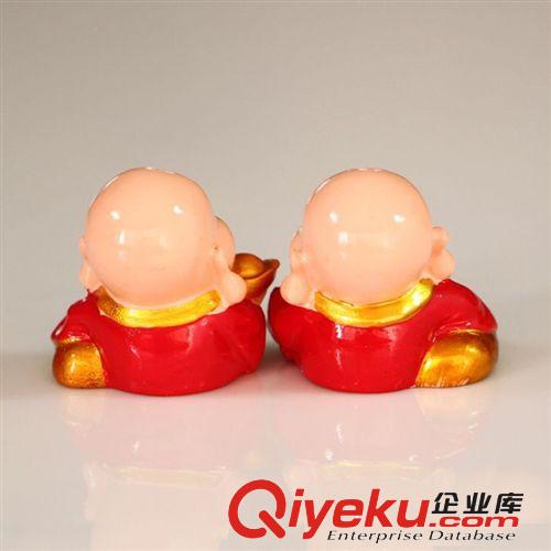 Q版公仔小飾品手工彩繪送禮佳品招財(cái)鎮(zhèn)宅元寶銅錢笑佛小擺件原始圖片2
