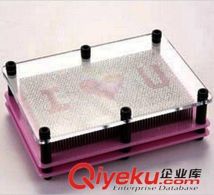 三維針雕克隆彩色手印手模 魔法針釘藝術個性擺件針畫工藝品原始圖片2