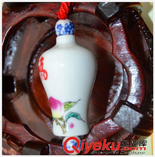 陶瓷汽車掛件，青花瓷花瓶掛件，鳳尾夾，陶瓷彩繪汽車掛件原始圖片2