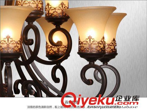 歐式燈具客廳燈大吊燈別墅吊燈美式鐵藝燈飾AKD1112