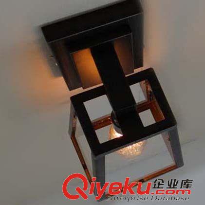 北歐宜家美式鄉村復古戶外陽臺創意愛迪生系列玻璃箱工藝仿古壁燈原始圖片3