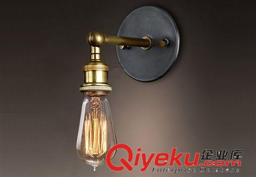 美式鄉(xiāng)村工業(yè)單頭壁燈 loft工程酒吧臺(tái)床頭臥室壁燈仿古裝飾壁燈原始圖片2